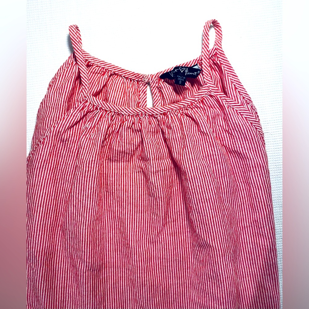 🍓 cotton striped peplum crop top 🇺🇸✨